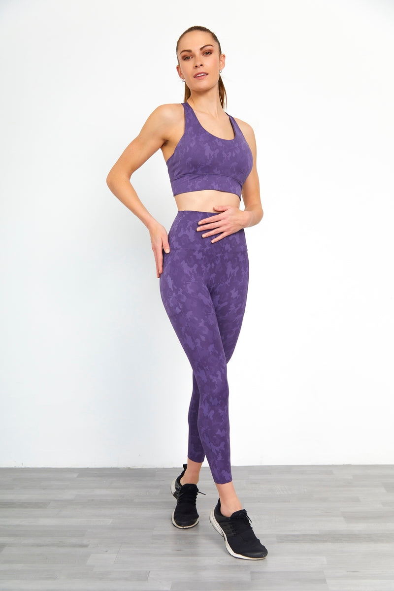 Pack de 6 Conjuntos Leggings Estampado Deportivo y Top Espalda Tiras cruzada