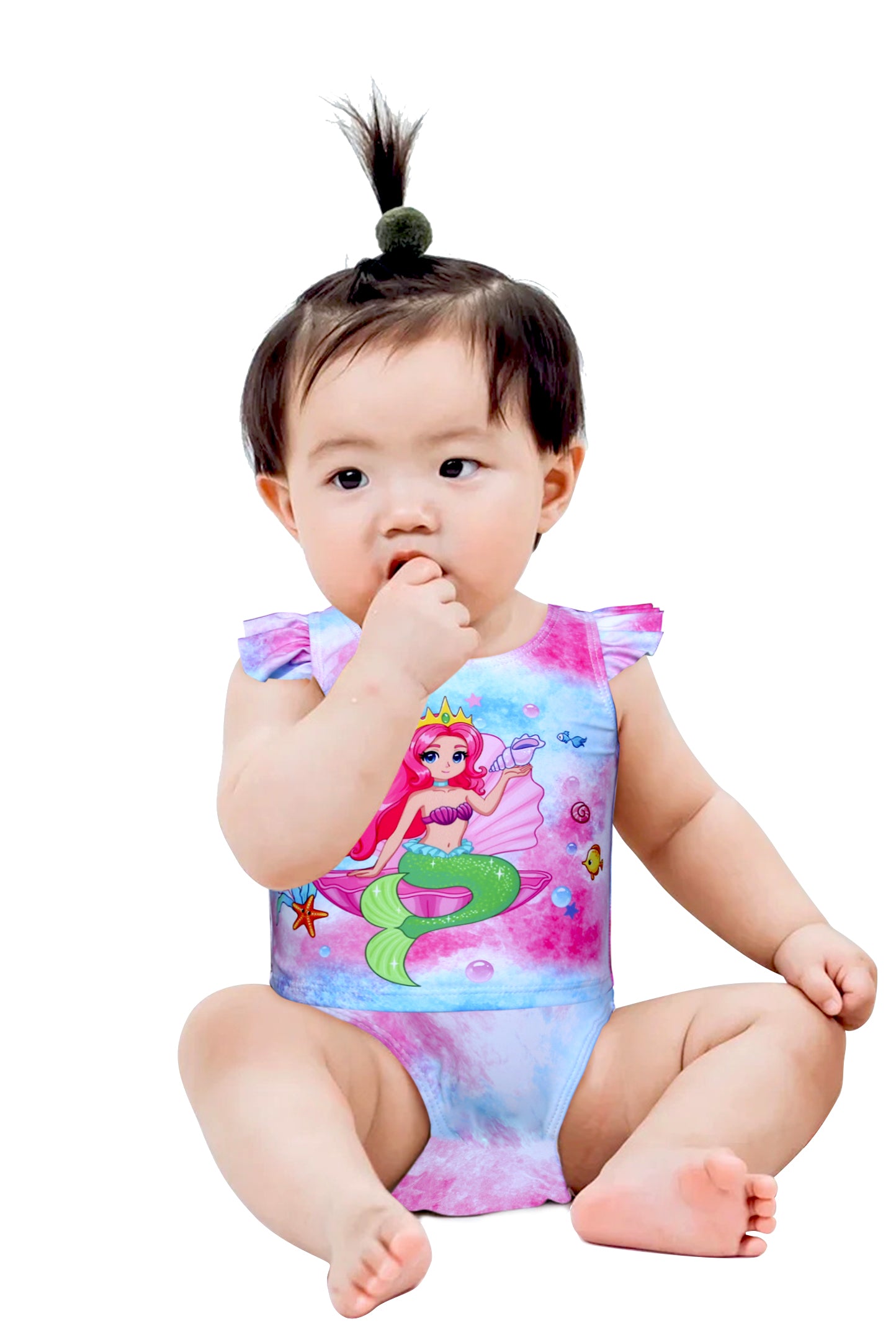 Pack 12 unidades Conjunto camiseta y bañador con dibujo niña