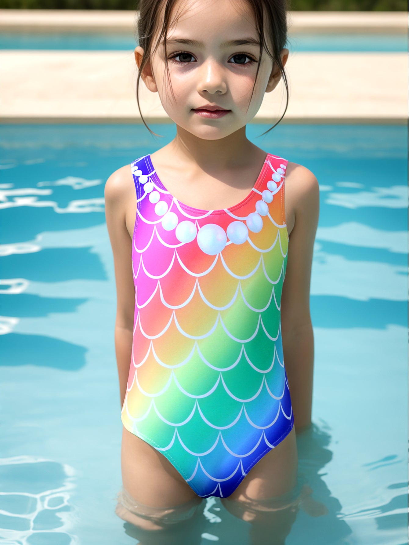 Pack of 15 units multicoloured pearl swimsuit for girls