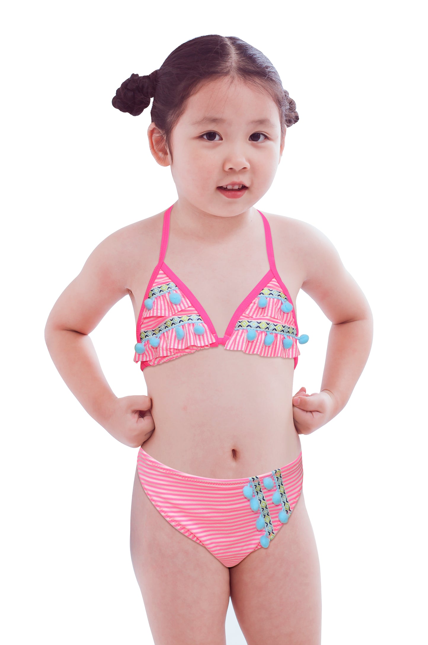 Pack de 20 unidades Bikini De Niña Con Volante Estampado