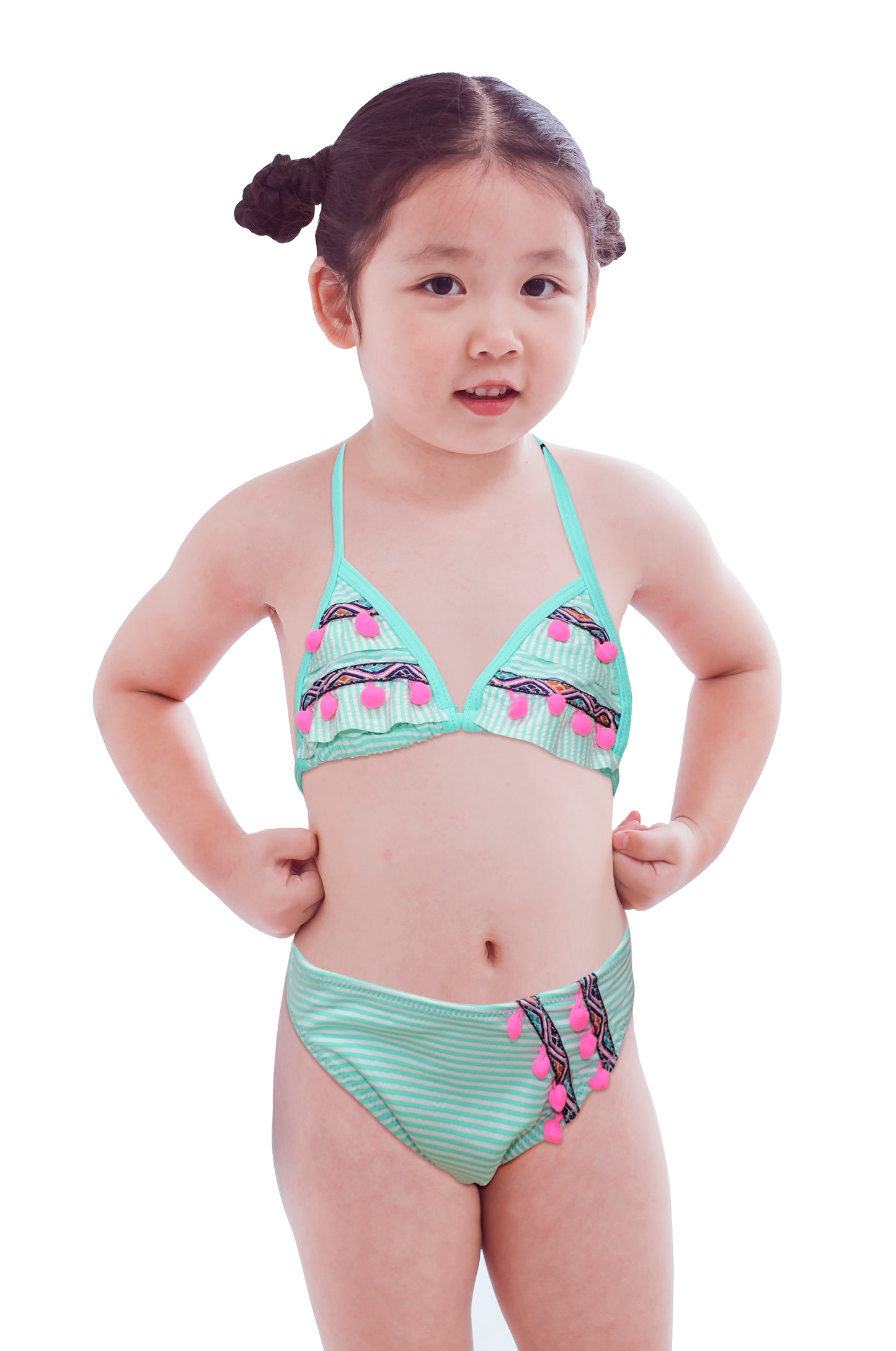 Pack de 20 unidades Bikini De Niña Con Volante Estampado