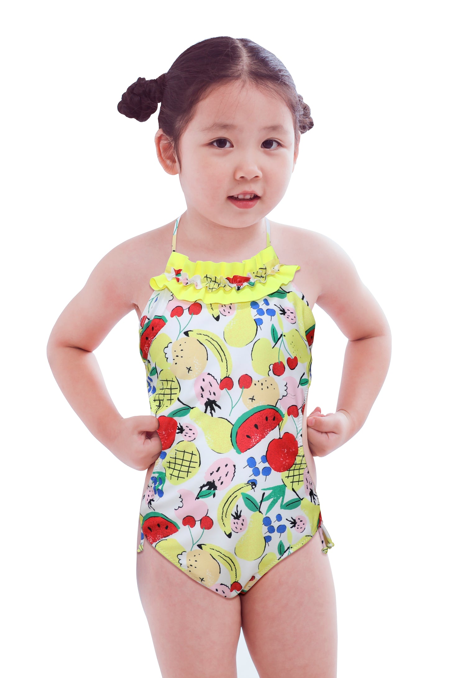 Pack of 15 units of girls' swimsuits with fruit designs