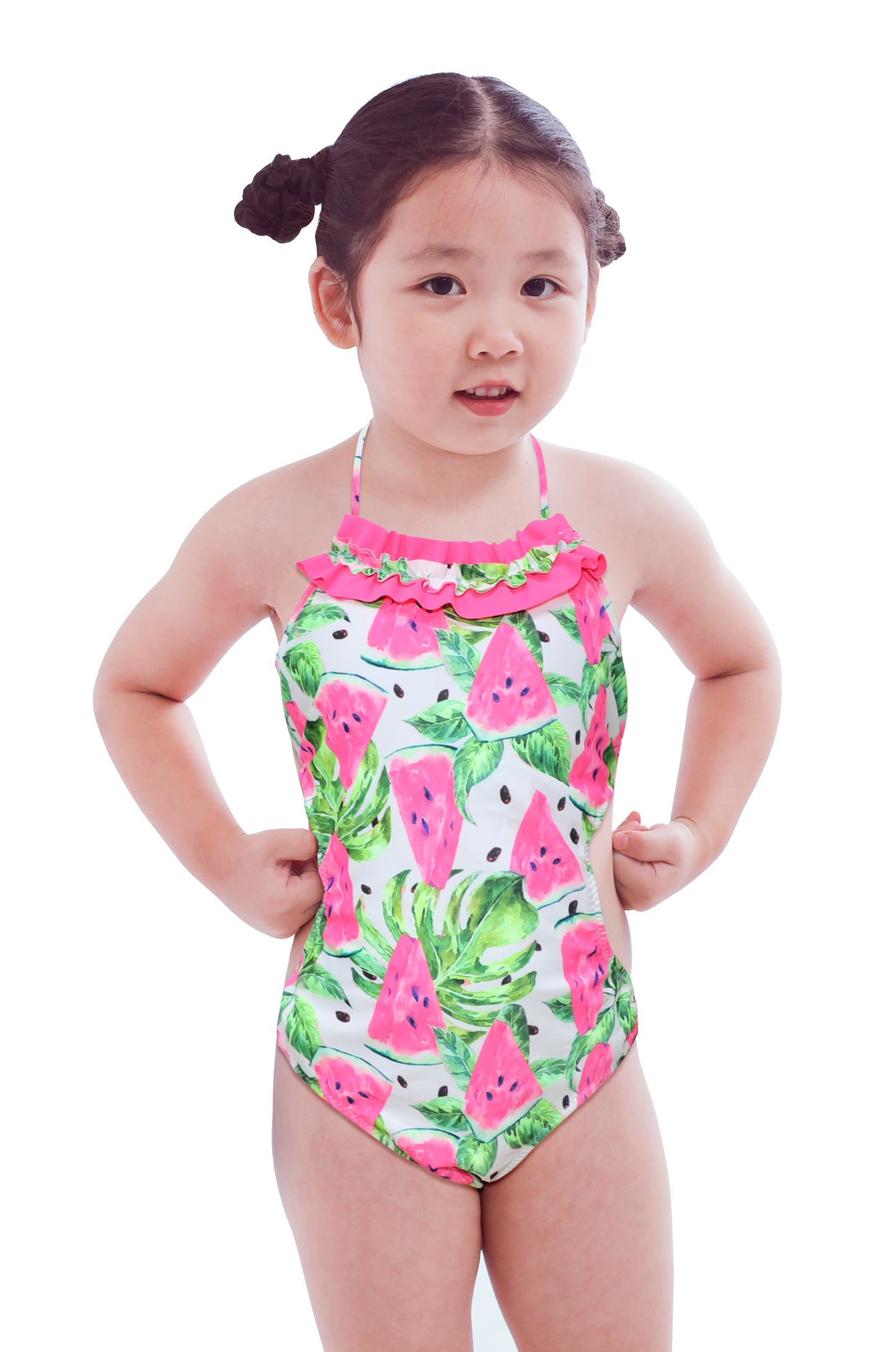Pack of 15 units of girls' swimsuits with fruit designs