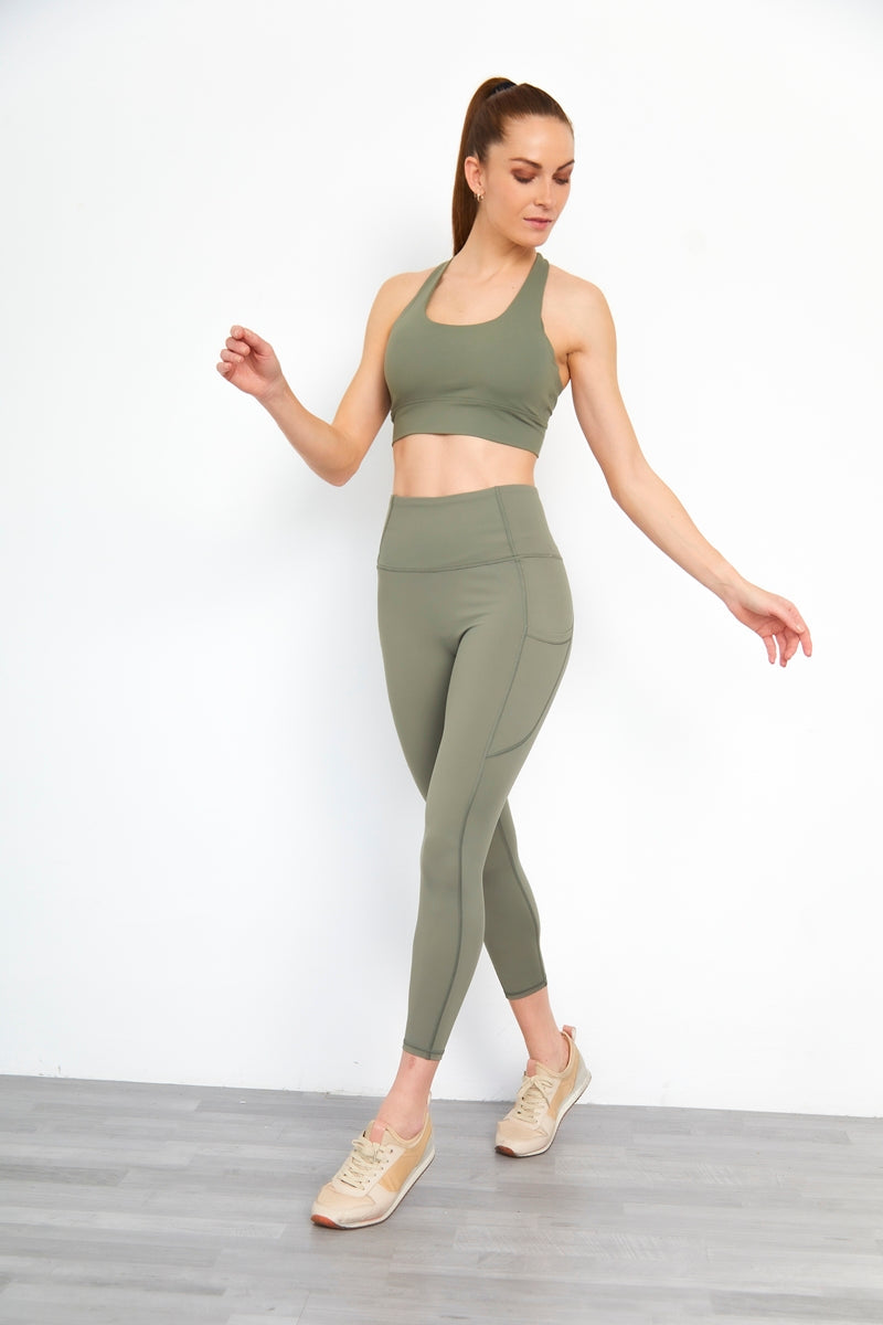 Pack of 6 Sports Leggings and Strappy Back Top