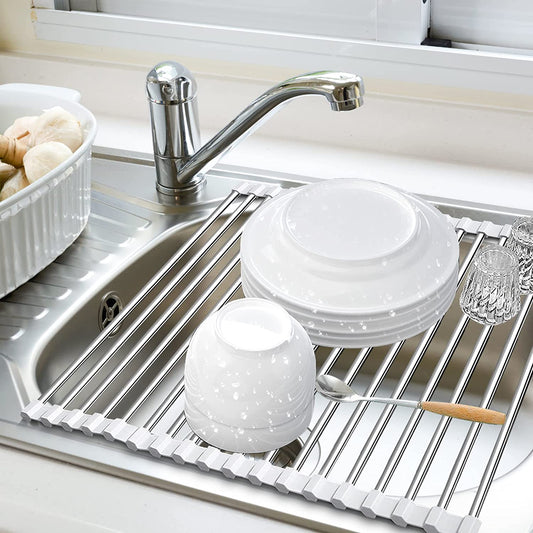 Rainswor Collapsible Stainless Steel Dish Drainer 