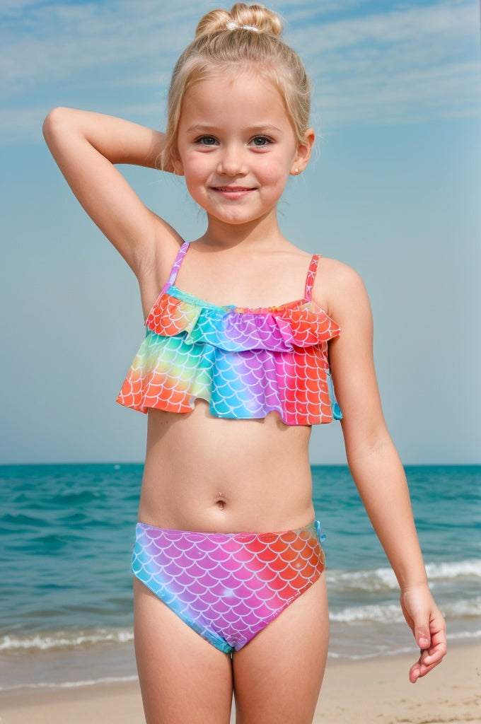 Pack of 15 units Bikini with coloured ruffle