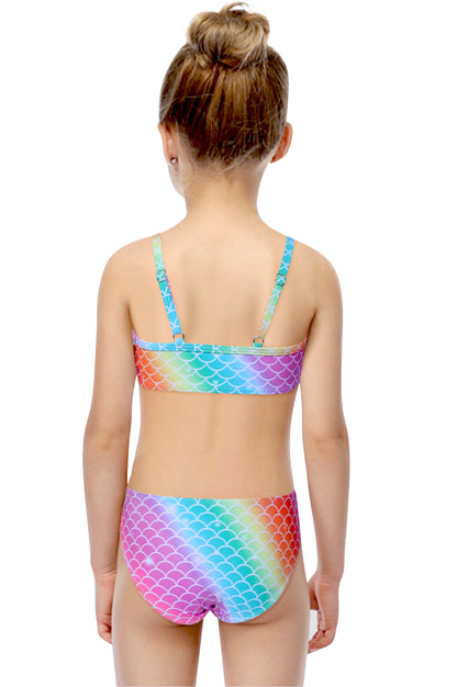 Pack of 15 units Girl's Triangle Bikini with Mermaid Ruffle