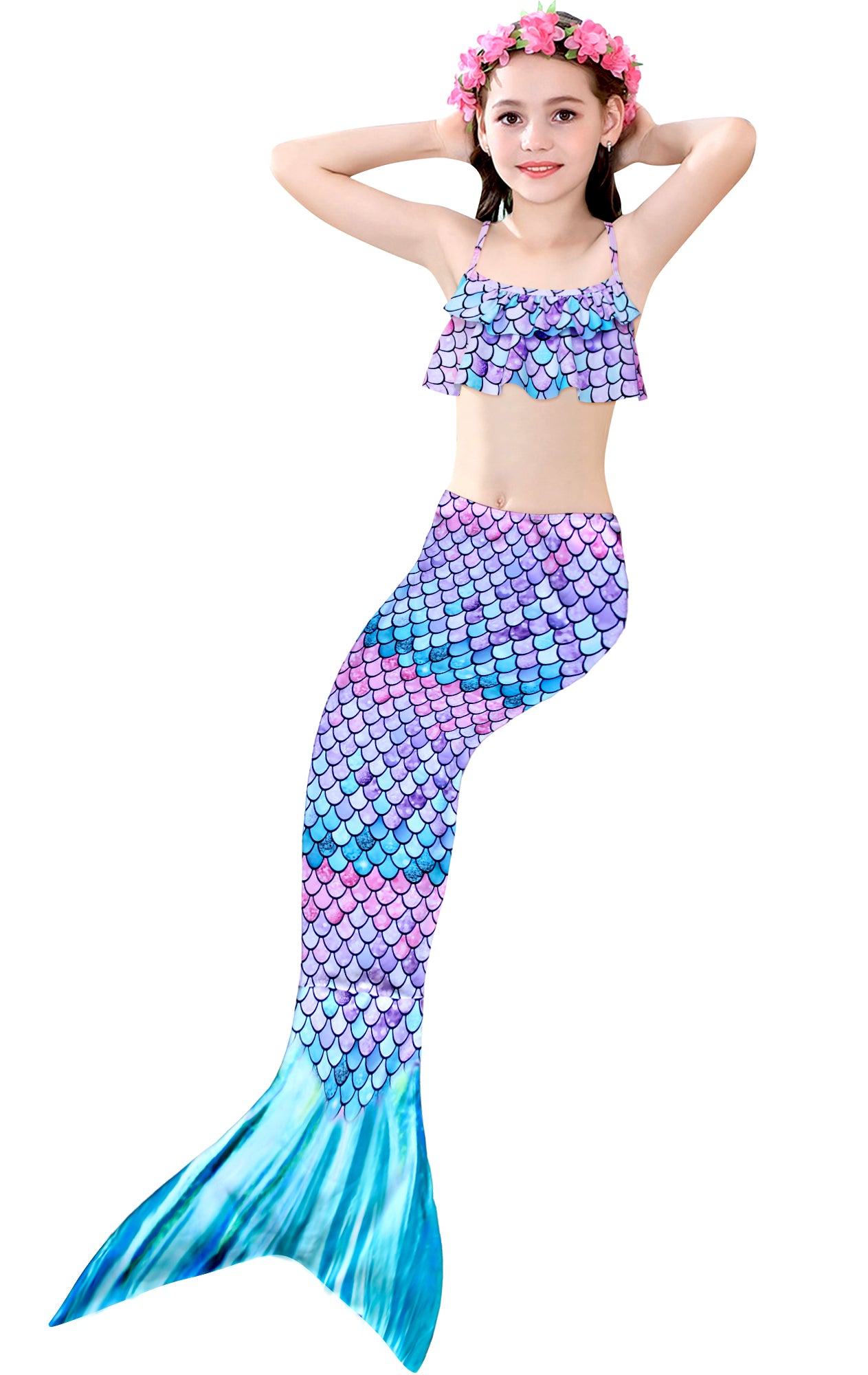 Pack of 21 units Mermaid tail for girls