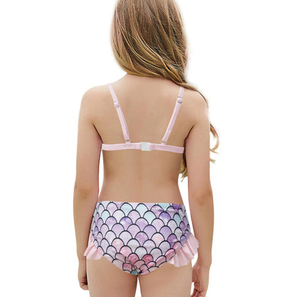 Pack of 15 units Girl's Triangle Bikini with Mermaid Ruffle