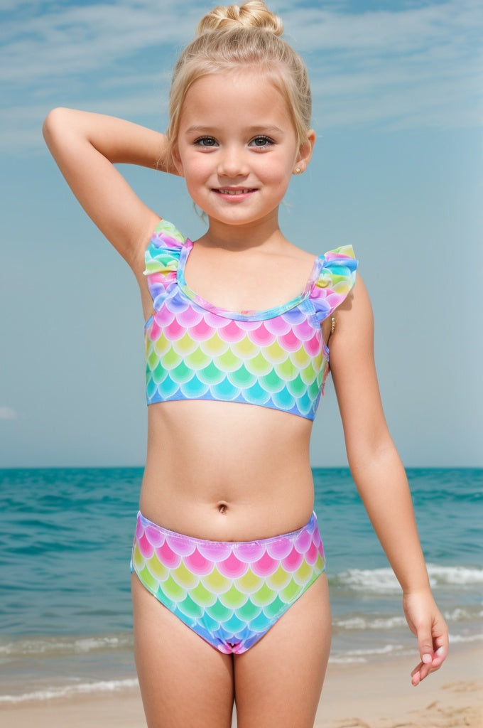 Pack of 15 multicolored girl's bikini units