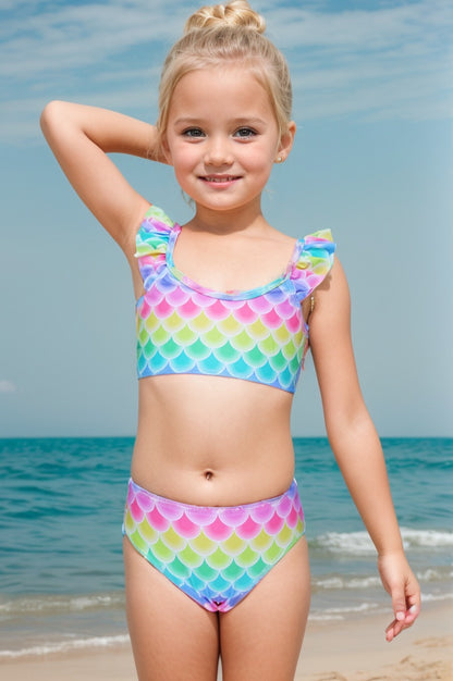 Pack of 15 multicolored girl's bikini units