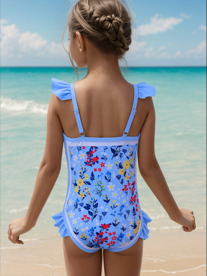 Pack of 15 units Girl's flower swimsuit