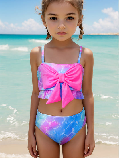 Pack of 15 units Girl's bow bikini