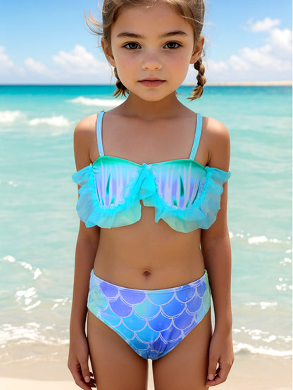 Pack of 15 units Multicolor shell bikini for girls