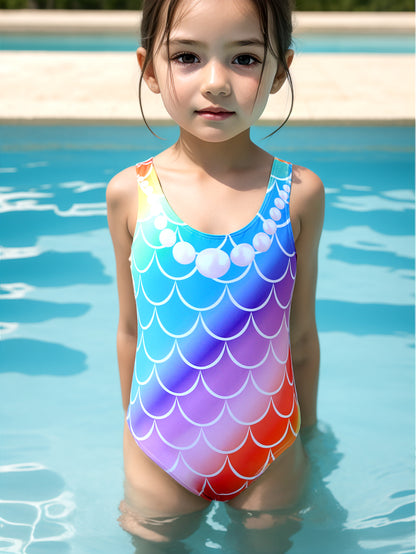 Pack 15 unidades Bañador perlas multicolor niña