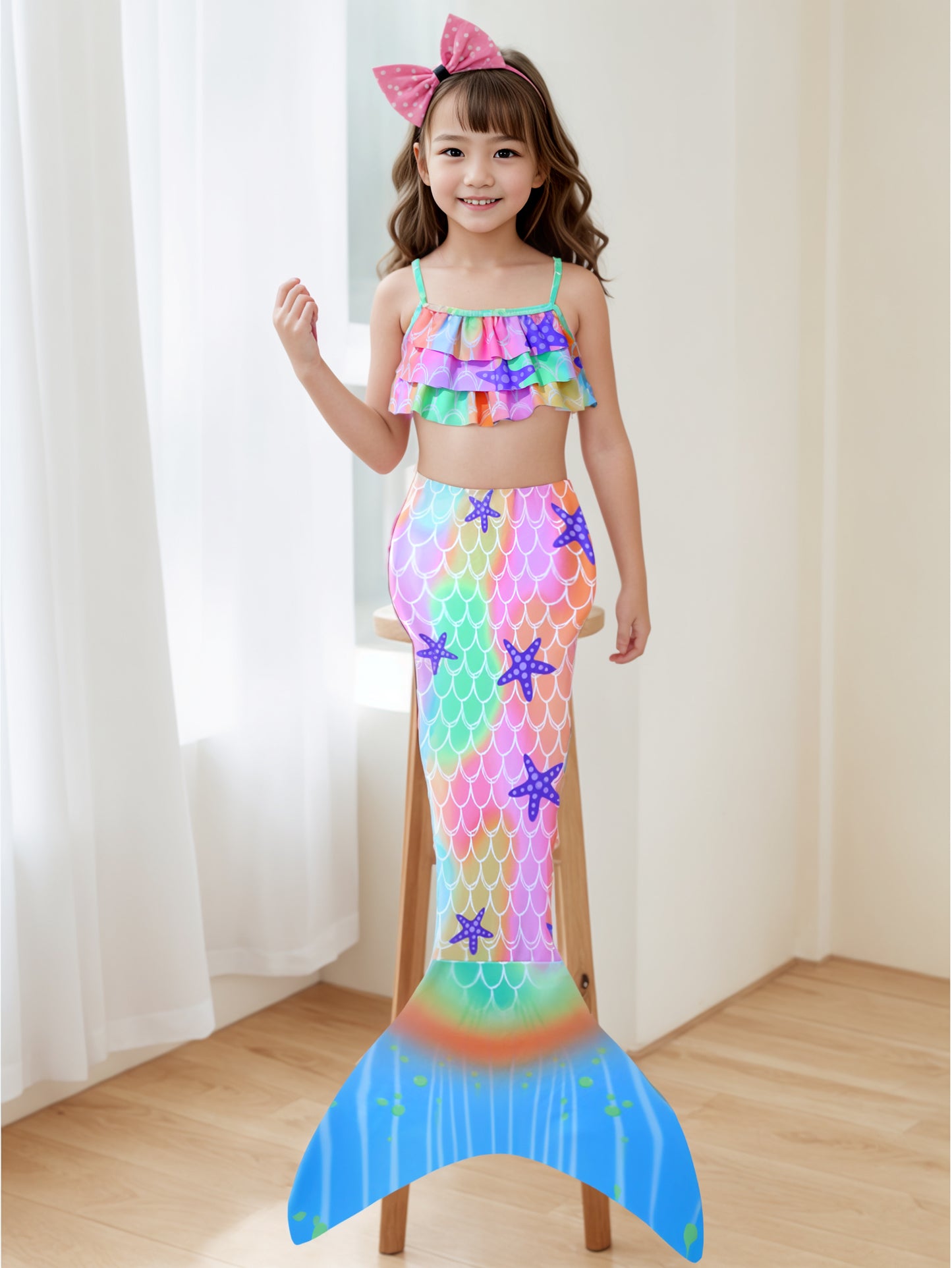 Pack of 21 units Mermaid tail for girls