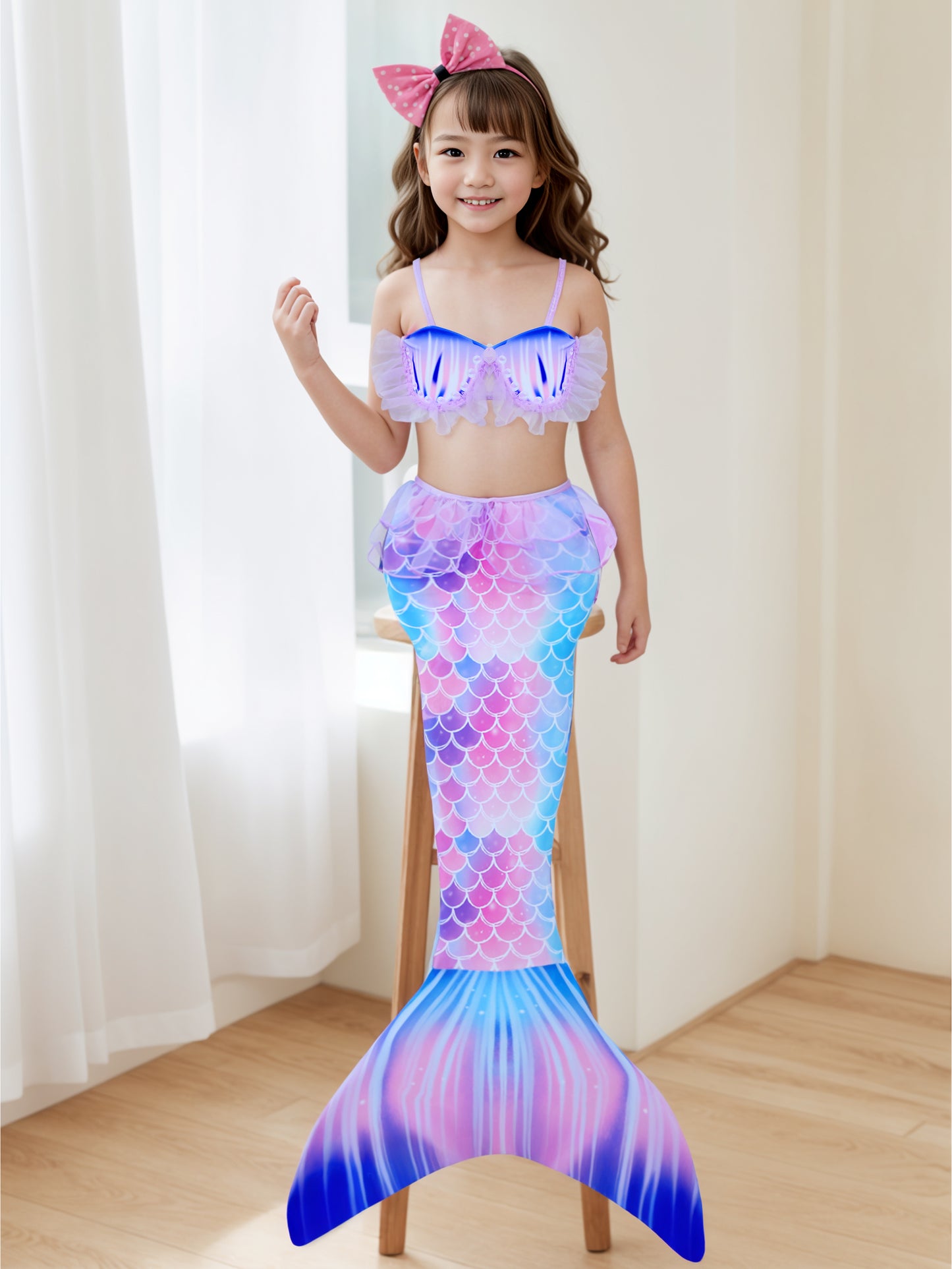 Pack of 21 units Mermaid tail for girls