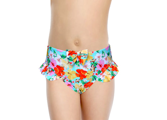 Pack of 12 Girls' Panties with Ruffles and Printed Bows