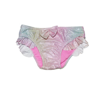 Pack of 16 units Girl's Panties with Mermaid Print Ruffle