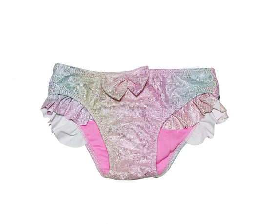 Pack of 16 units Girl's Panties with Mermaid Print Ruffle