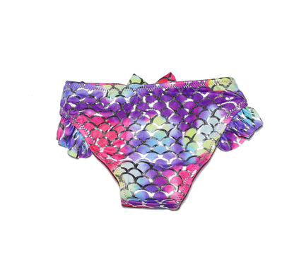 Pack of 16 units Girl's Panties with Mermaid Print Ruffle