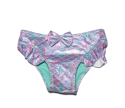 Pack of 16 units Girl's Panties with Mermaid Print Ruffle