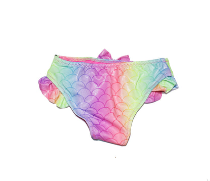 Pack of 16 units Girl's Panties with Mermaid Print Ruffle