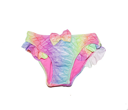 Pack of 16 units Girl's Panties with Mermaid Print Ruffle