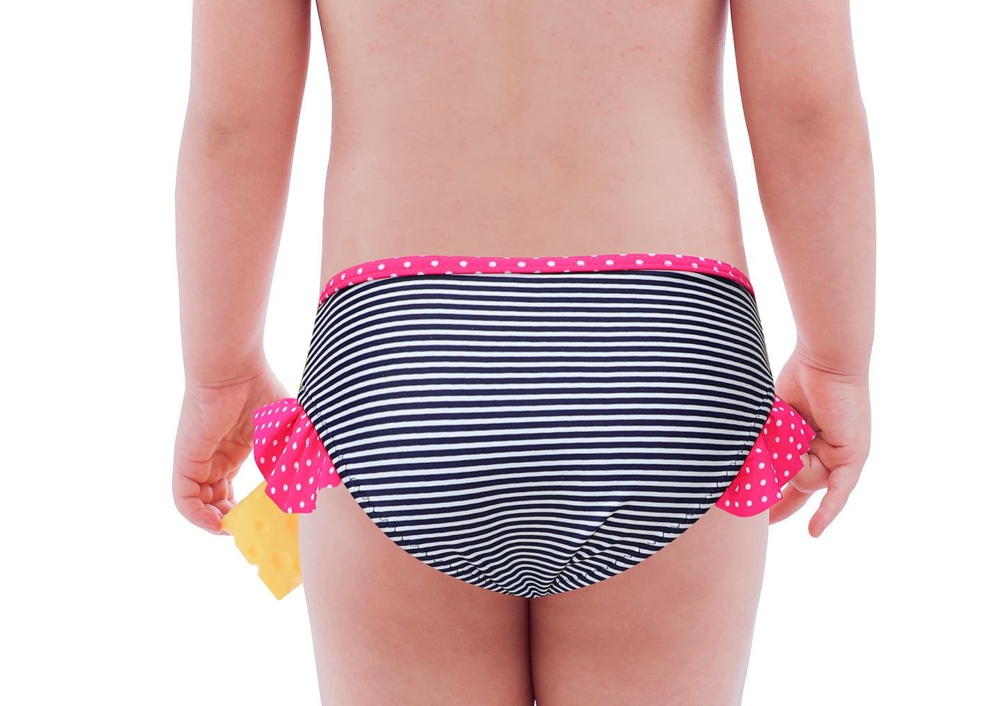 Pack of 24 units of striped girl's panties 