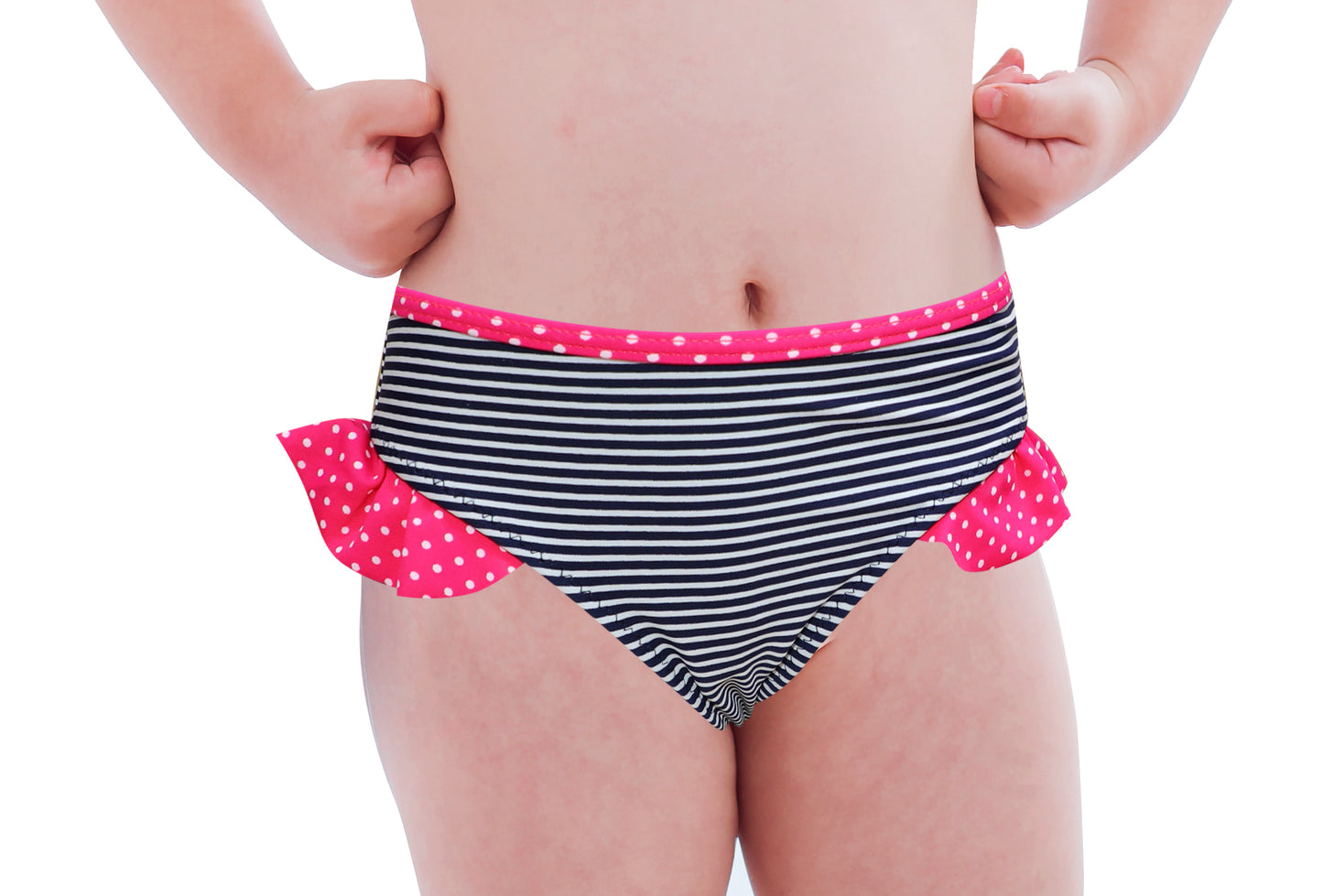 Pack of 24 units of striped girl's panties 