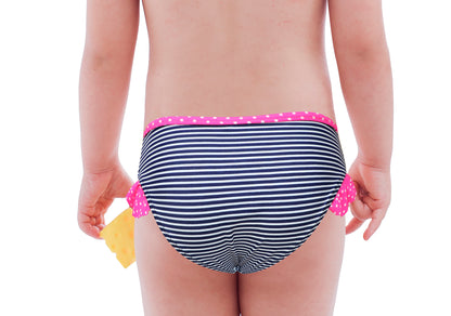 Pack of 24 units of striped girl's panties 