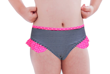 Pack of 24 units of striped girl's panties 