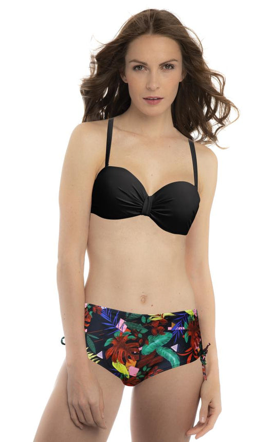 Bikini Bandeau Con Braga Alta Estampada Floral