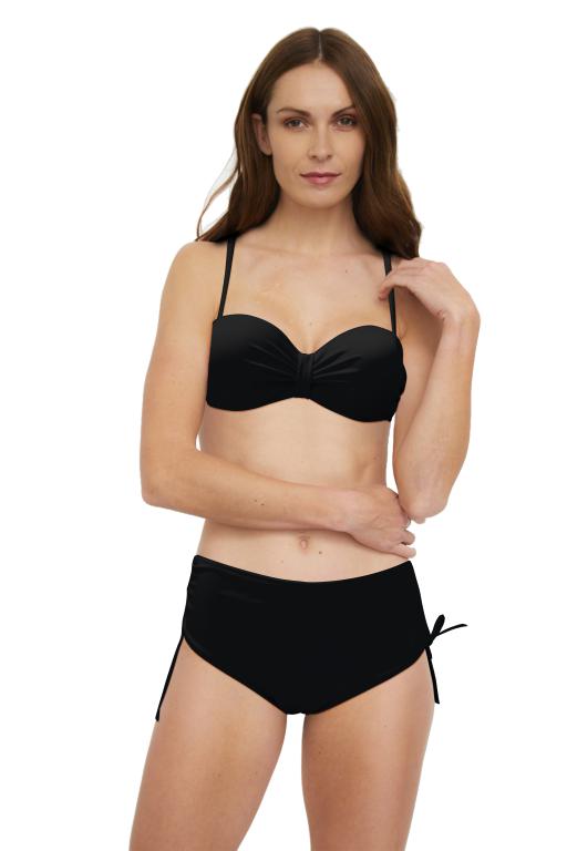 Bikini Bandeau Con Aro Con Relleno Y Braga Cordón Ajustable En Ambos Lados Liso