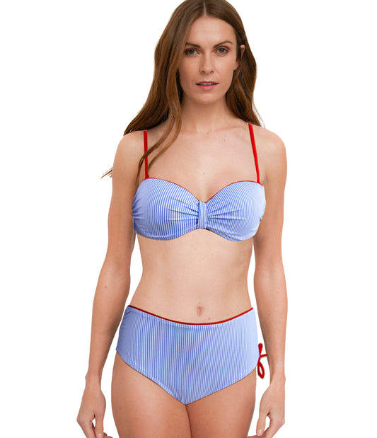 Bikini Con Aro y Relleno -Diseño Marinero