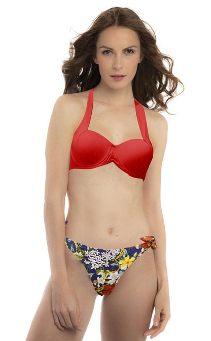 Bikini Con Braga Ajustable Liso Estampado Floral