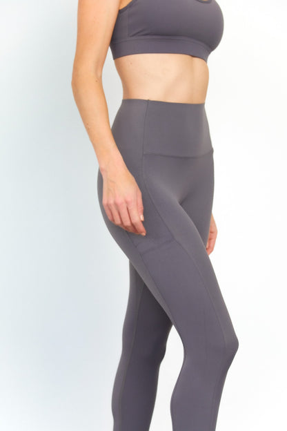 Pack 6 Legging Deportivo Lisos Con Doble Bolsillo Lateral