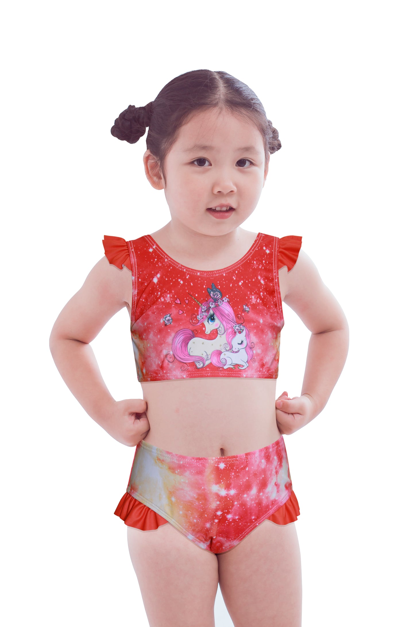 Pack of 15 units Girl's Bikini with Unicorn Drawing