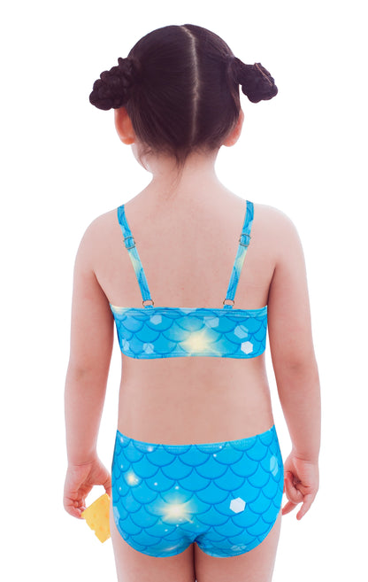 Pack of 15 units Girl's Bikini with Printed Ruffle