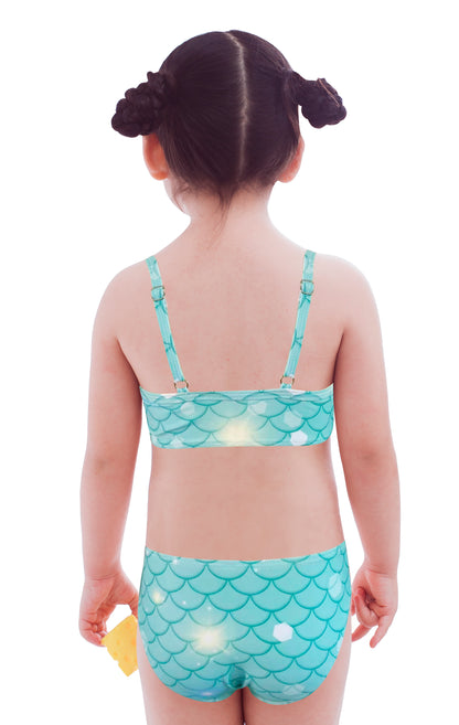 Pack of 15 units Girl's Bikini with Printed Ruffle